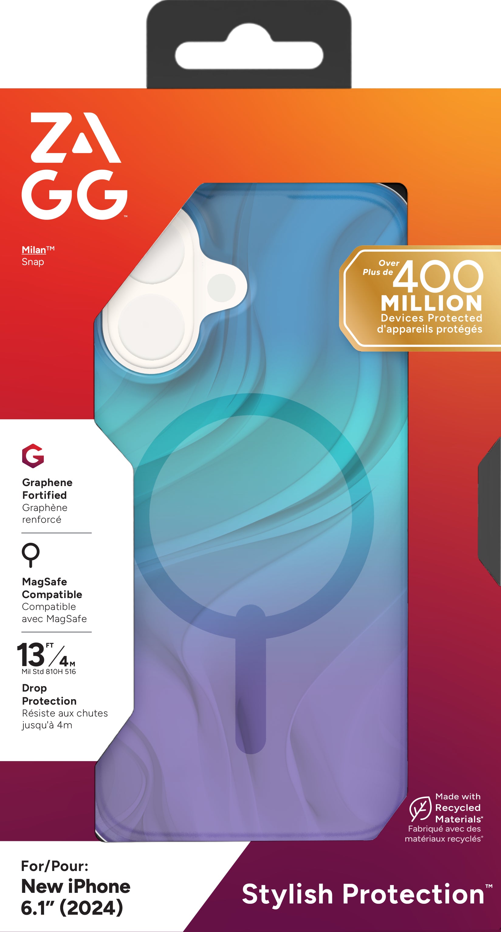 Zagg – Backcover Milan – für Apple iPhone 16 – Deep Aurora