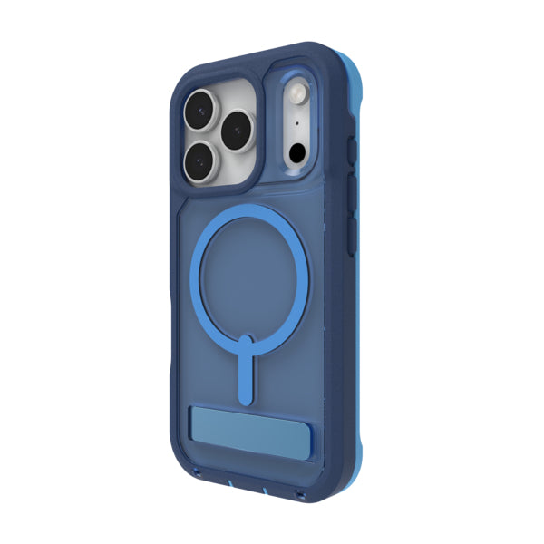 ZAGG Rainier Snap Backcover – für Apple iPhone 17 Pro, mit Ständer, Graphen, Blau, bis 7 m sturzsicher