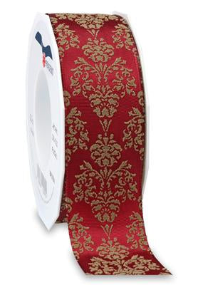 Pattberg Geschenkband BRIXEN Polyester Gold – 40 mm × 20 m – mit Draht, 12 Stk.