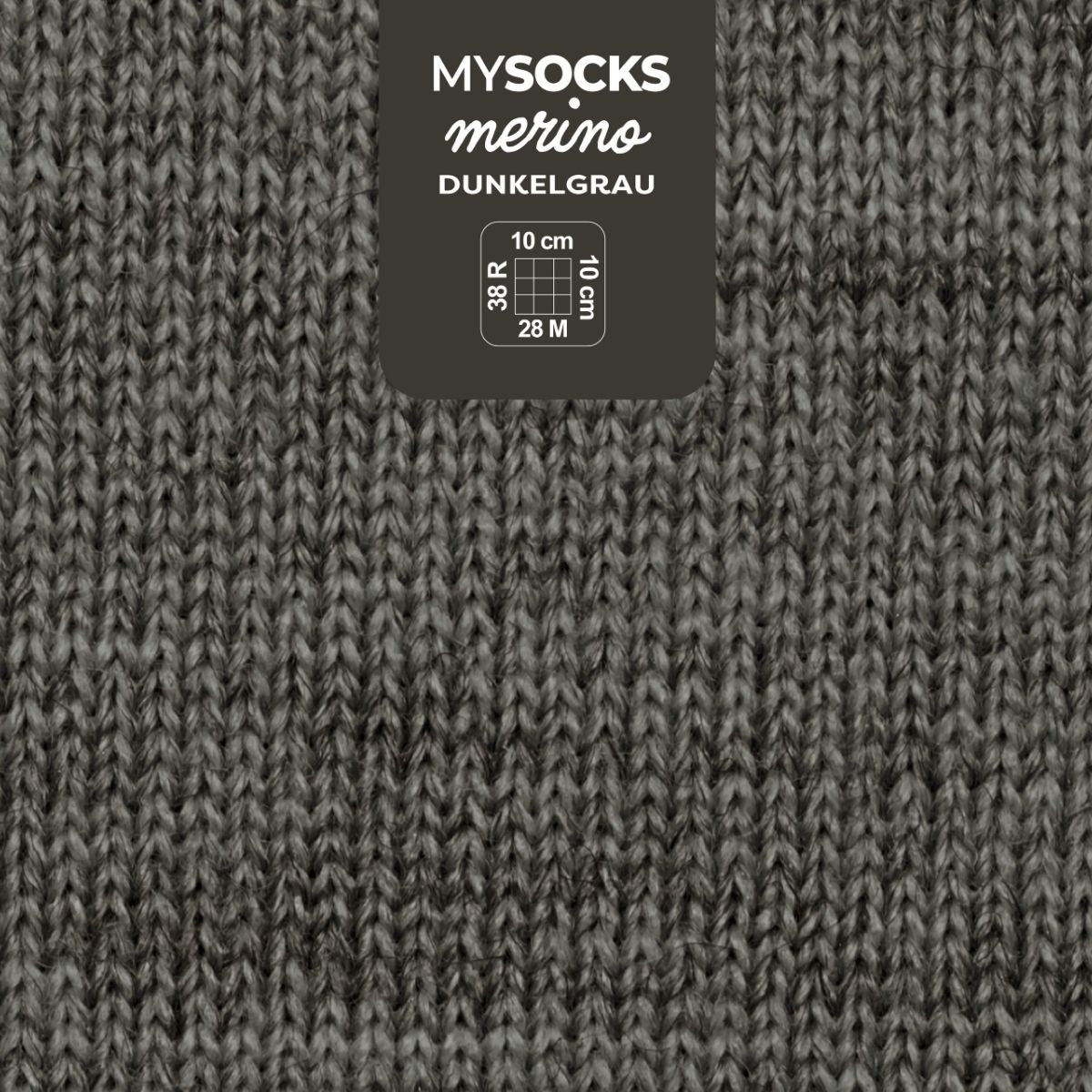 myBoshi mysocks Merino Melange Garn Dunkelgrau – 100 g, 420 m, Nadel 3 mm, 75% Schurwolle/25% Polyamid