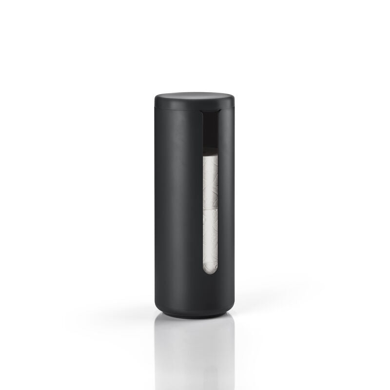 Zone Denmark Toilettenpapierständer – Metall, ABS, schwarz, für 3 Rollen, 15 × 15 × 40,5 cm