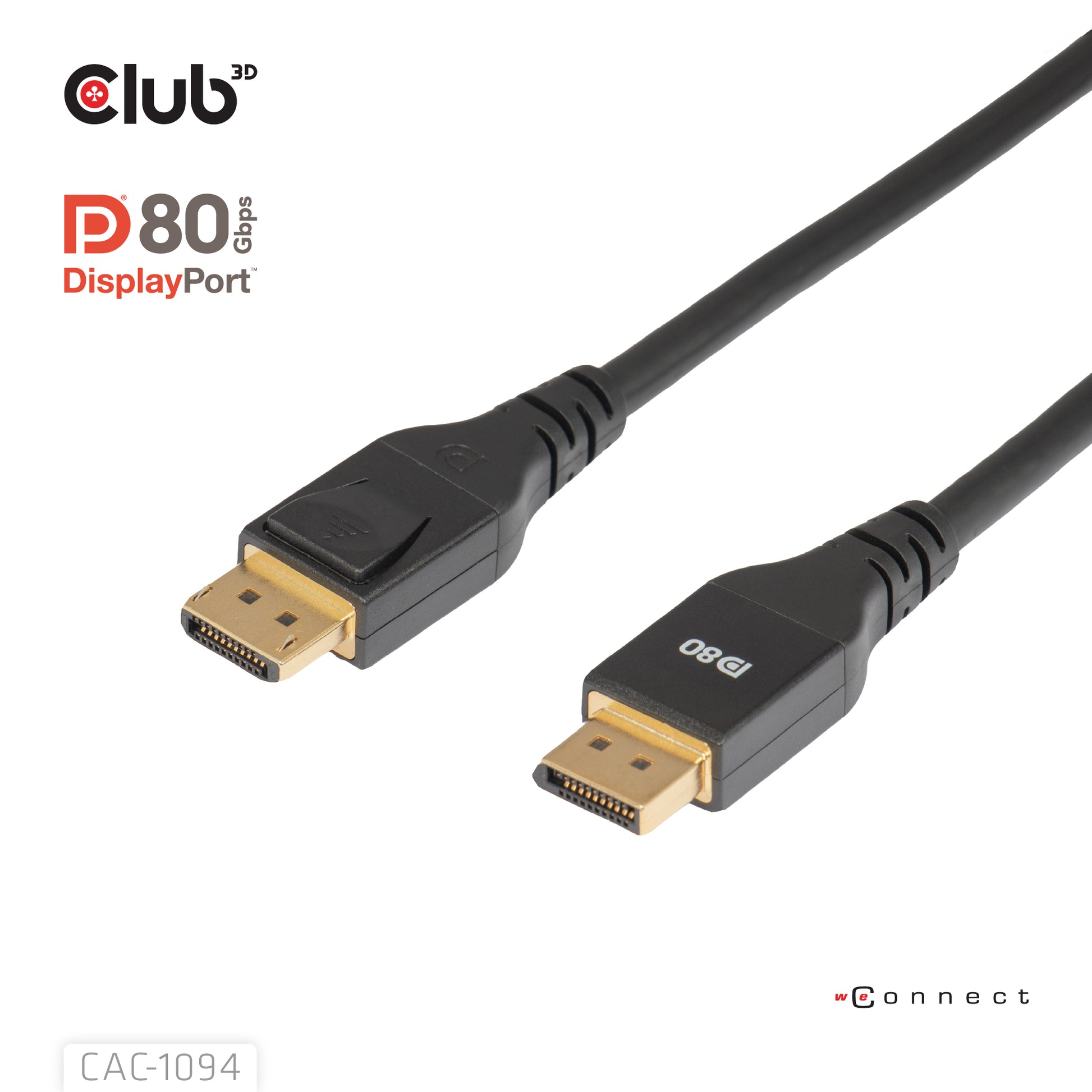 CLUB3D DisplayPort Kabel DP 2.1 – 8K 240 Hz – 2 m