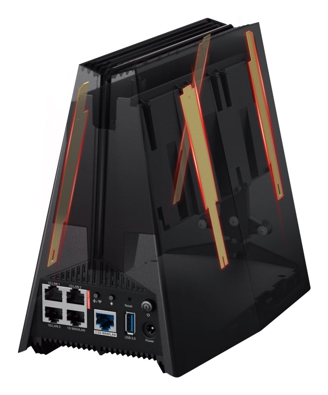 TP-Link Archer GXE75 WLAN-Router – Wi-Fi 6E (AXE5400), Tri-Band (2,4/5/6 GHz), 2,5GbE, 5× RJ-45, USB 3.2