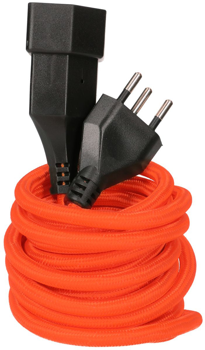MaxTex Verlängerungskabel – T13–T12, 3 m, 1×1 mm², Orange