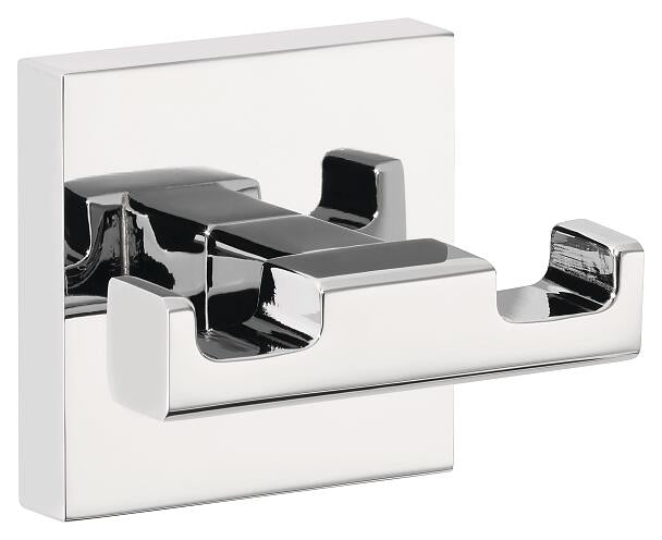 TESA DELUXXE Doppelhaken – Metall, Chrom, 6 kg, Wandmontiert, 6×4,4×5 cm