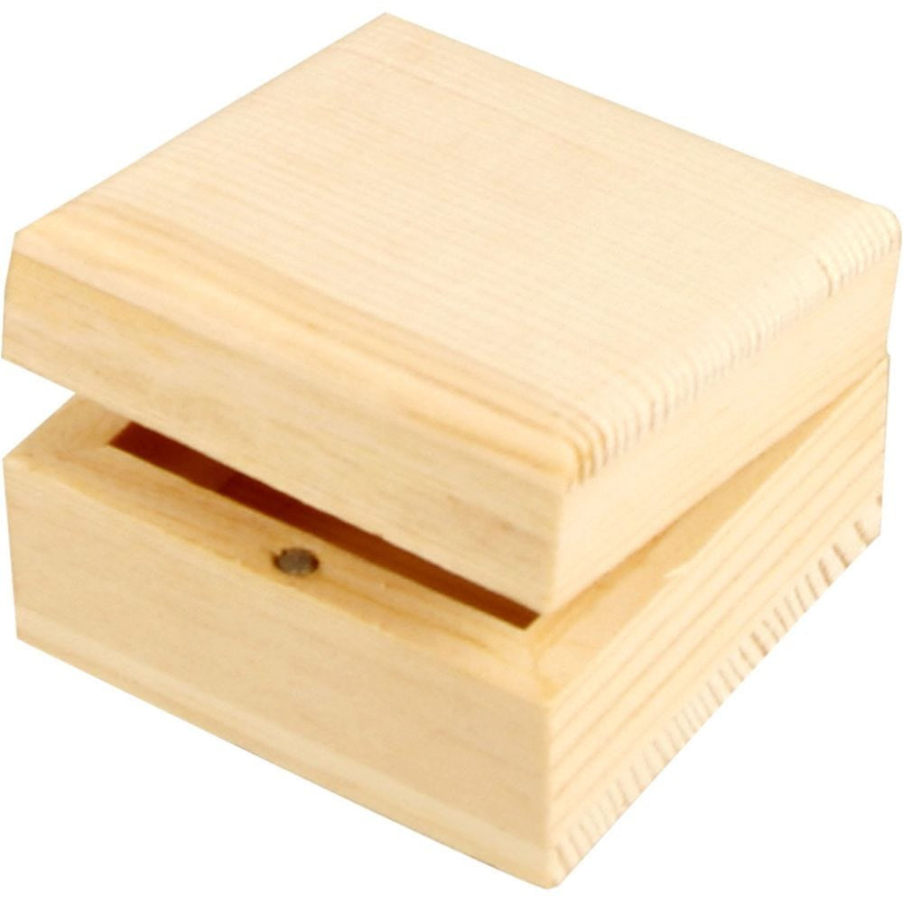Creativ Company Schmuckkästchen – Holz – Natur – 60 × 35 × 60 mm