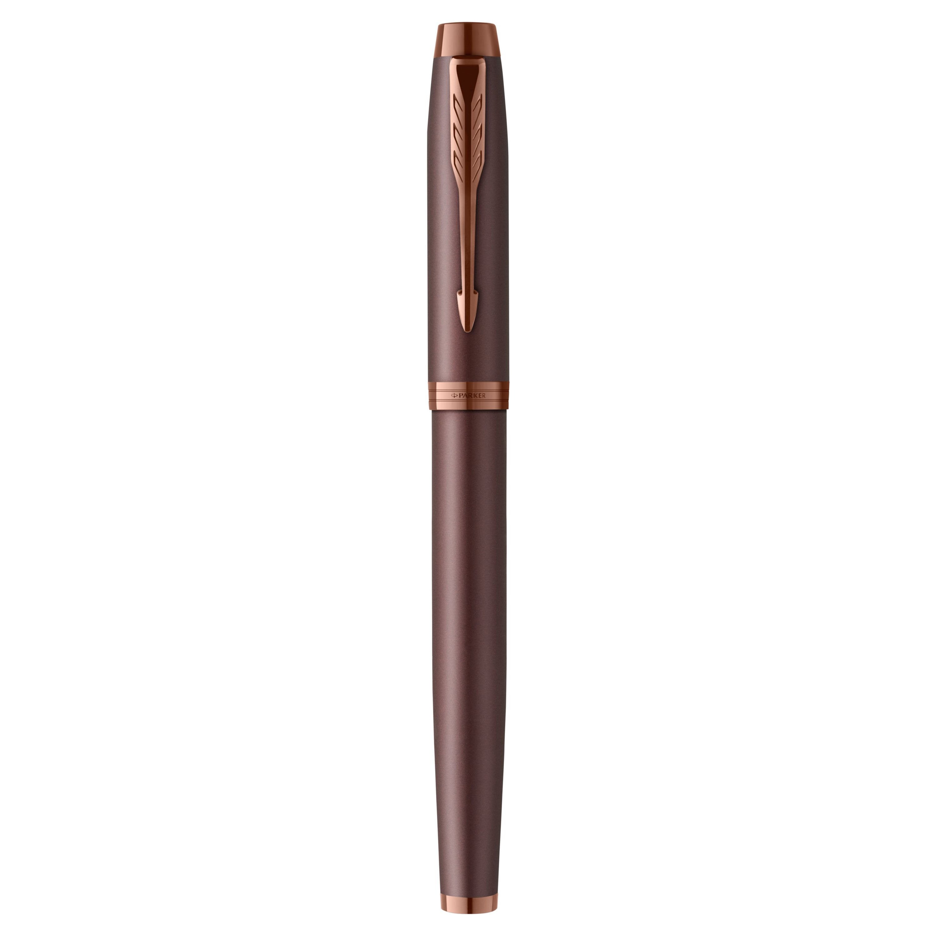 Parker 2190512 – Federspitze M – für Rechts- & Linkshänder – braun, blau – Patronen