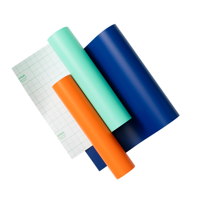 Cricut Matte Vinylfolie – Mint, Blau und Orange – 24,1 × 30,5 cm – für JOY Xtra Schneideplotter
