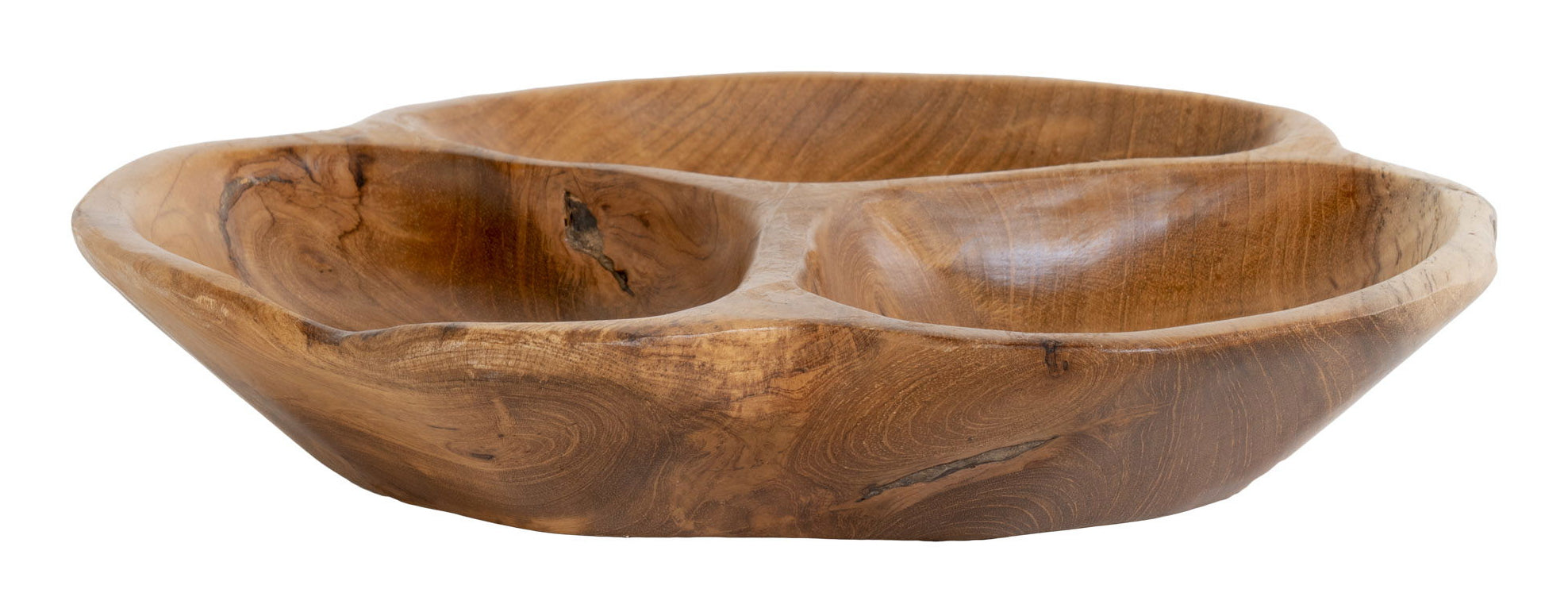 House Nordic Schale Nola – Ø 30,0 cm, H 5,0 cm, Teak, Braun