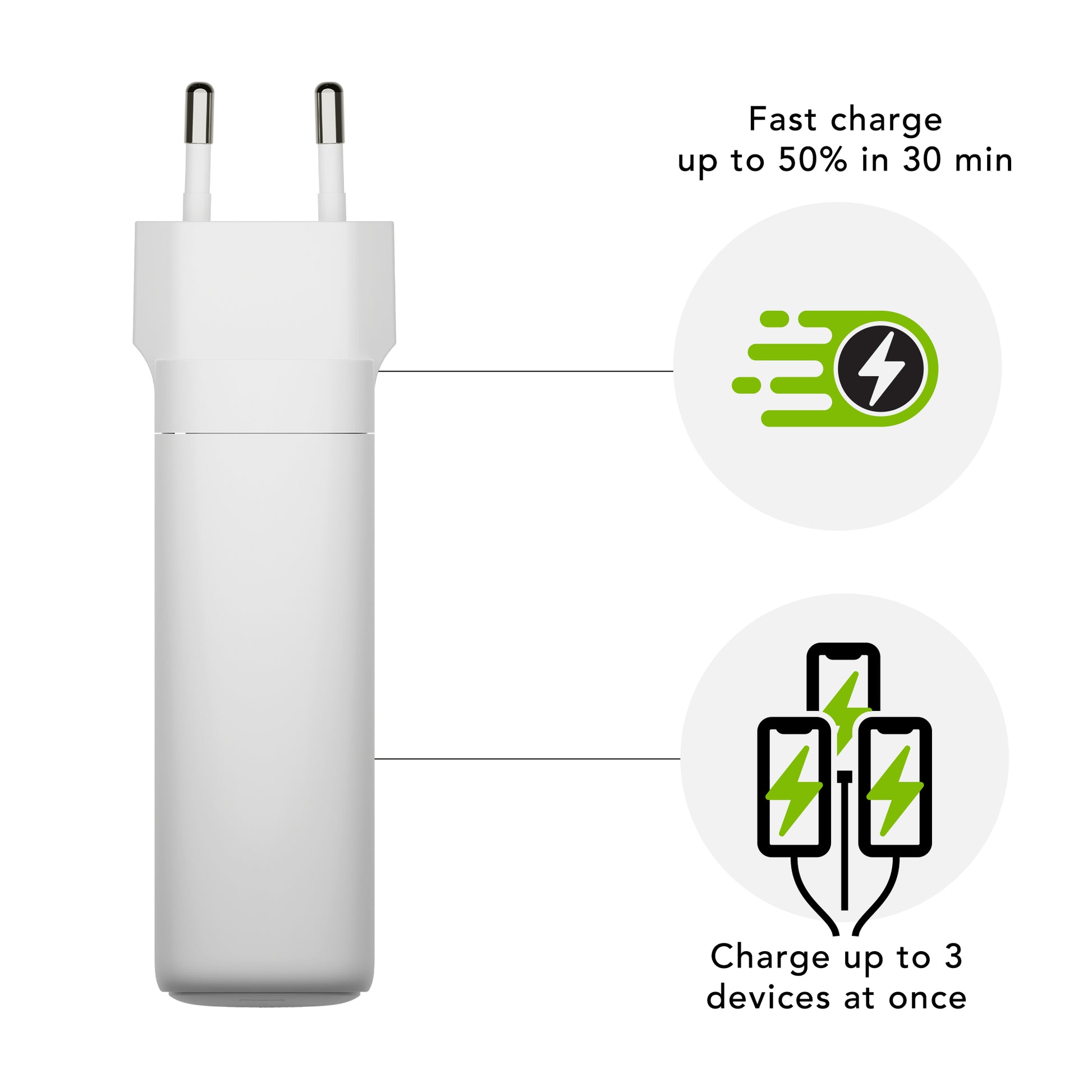 dbramante1928 Netzteil – 100 W, 3× USB (1× USB-C)