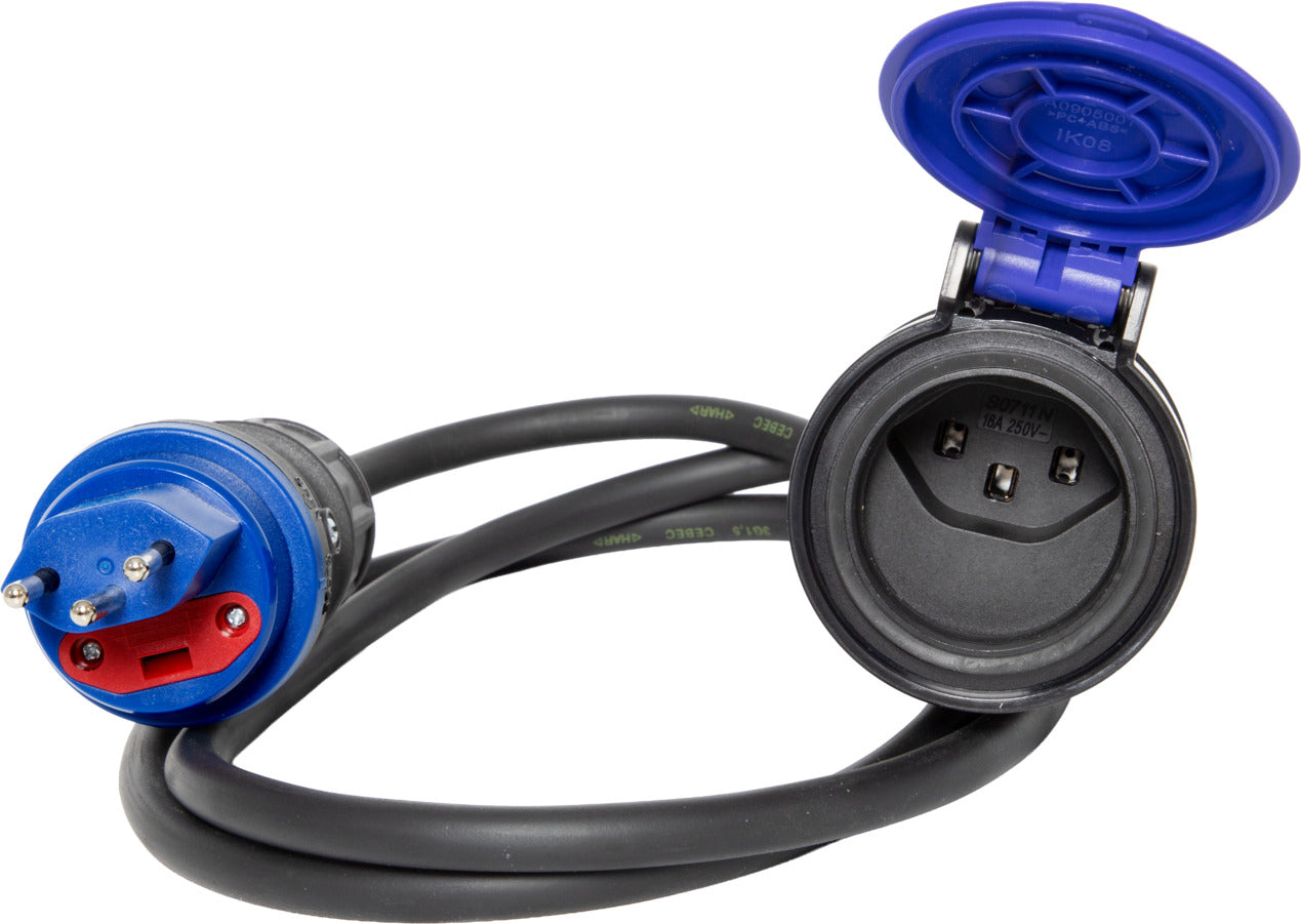 Brennenstuhl Netzkabel – 1,5 m, IP55, 230 V, schwarz/blau