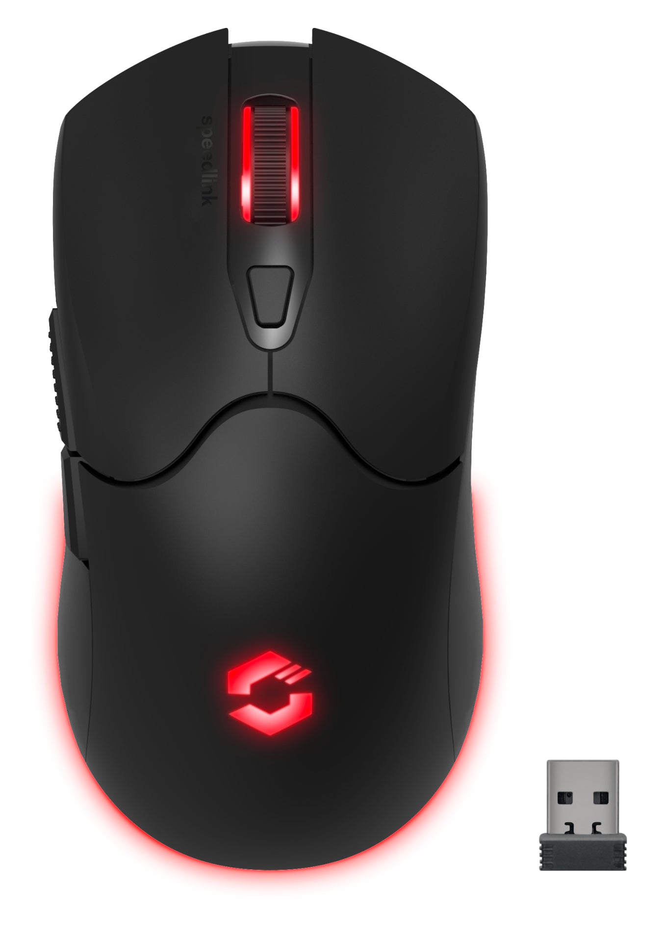 SPEEDLINK VELOX – Gaming-Maus – Kabellos (2,4 GHz), 4800 DPI, RGB-Beleuchtung, rechts, Schwarz