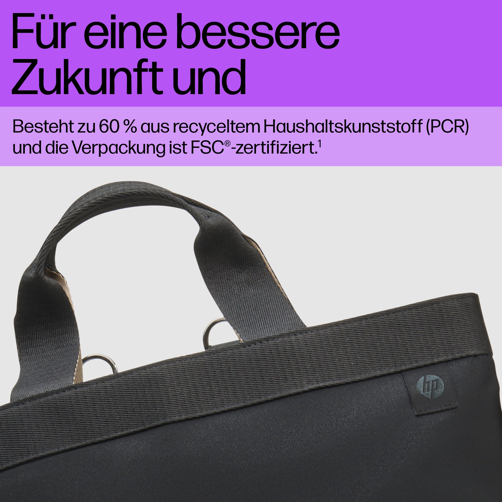 HP Notebook-Rucksack bis 14,1" – wasserfest, Trolley-Haltegurt – Schwarz