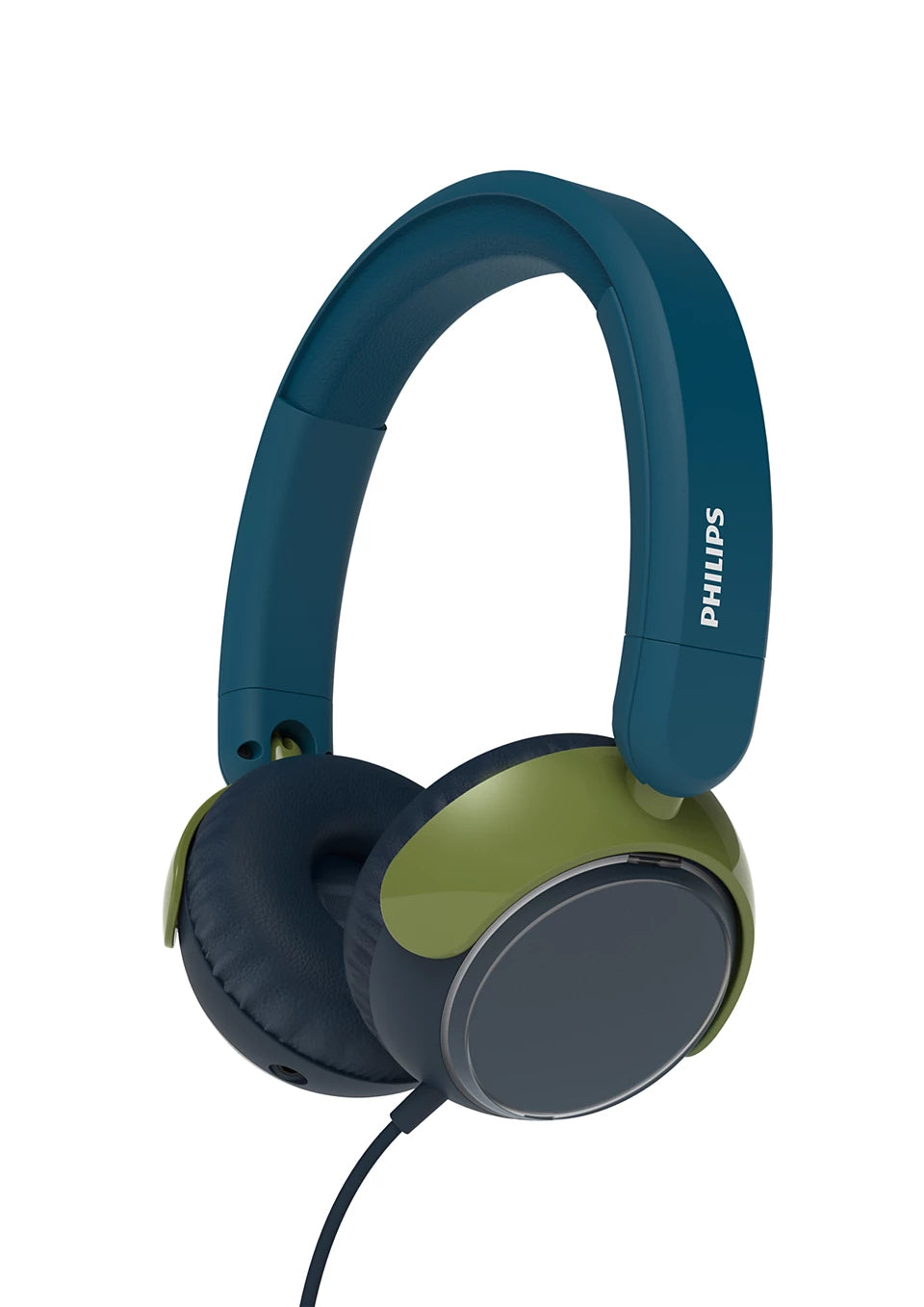Philips TAK2000CT/00 Kinderkopfhörer – On-Ear, Stereo, Kabel, 3,5 mm Klinke, 85 dB Lautstärke-Limit, Blaugrün