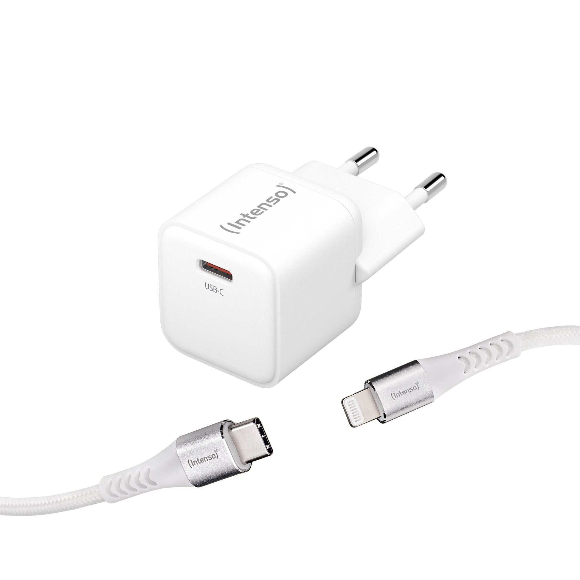 Intenso W30C USB-Ladegerät 30 W – USB-C×1 – PD, GaN – EU-Stecker (Typ C) – Weiss