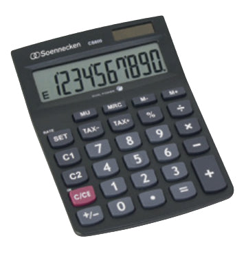 Soennecken Tischrechner CS600 – 10-stellig – Solar/Batterie – Schwarz