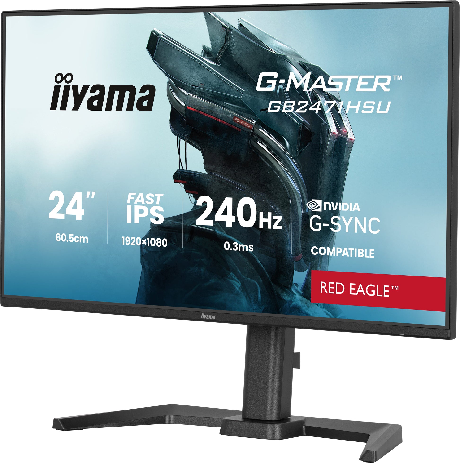 iiyama GB2471HSU-B1 – Monitor, 24", Fast-IPS, 240 Hz, Adaptive-Sync, 0,3 ms Reaktionszeit