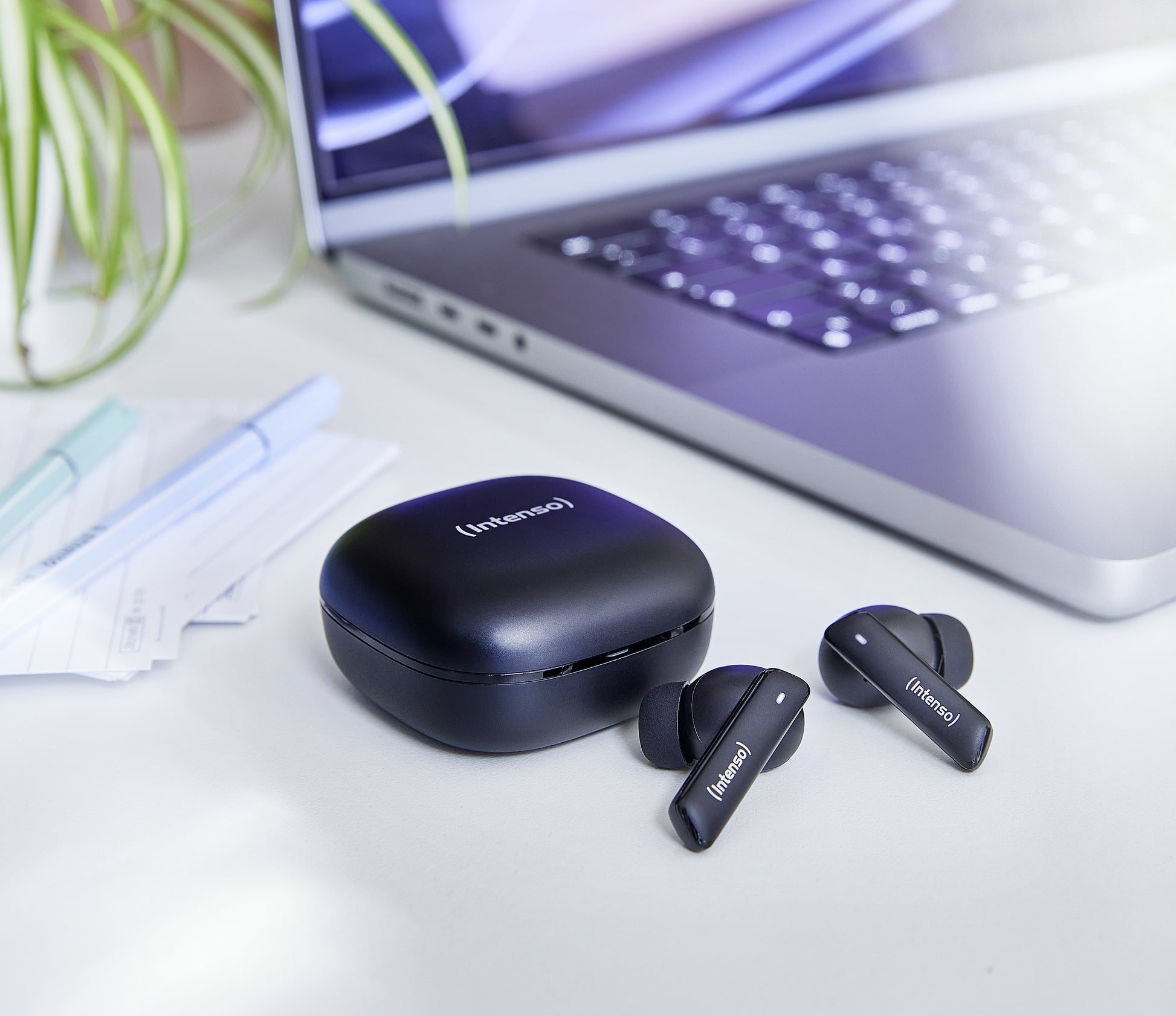 Intenso T500AE TWS In-Ear – Stereo, TWS, ANC, mit Ladecase, Schwarz, BT 5.3
