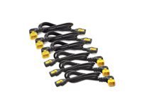APC Netzkabel, IEC C13 auf IEC C14, verriegelbar, abgewinkelt 90°, 0,6 m, 6 Stück