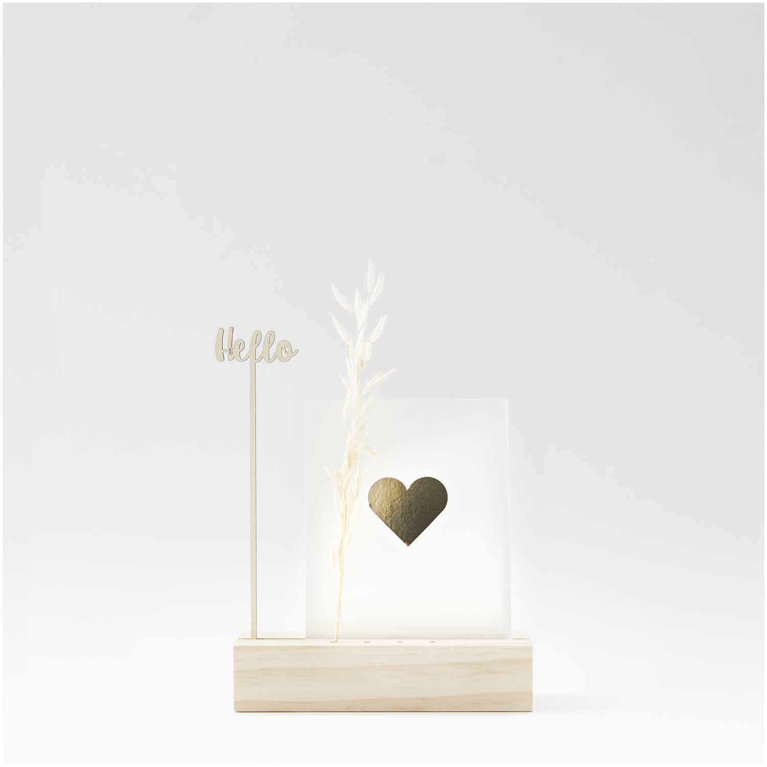 Rico Design Thekendisplay – für Postkarten, Metallringe – Holz, Beige – 180×40×50 mm
