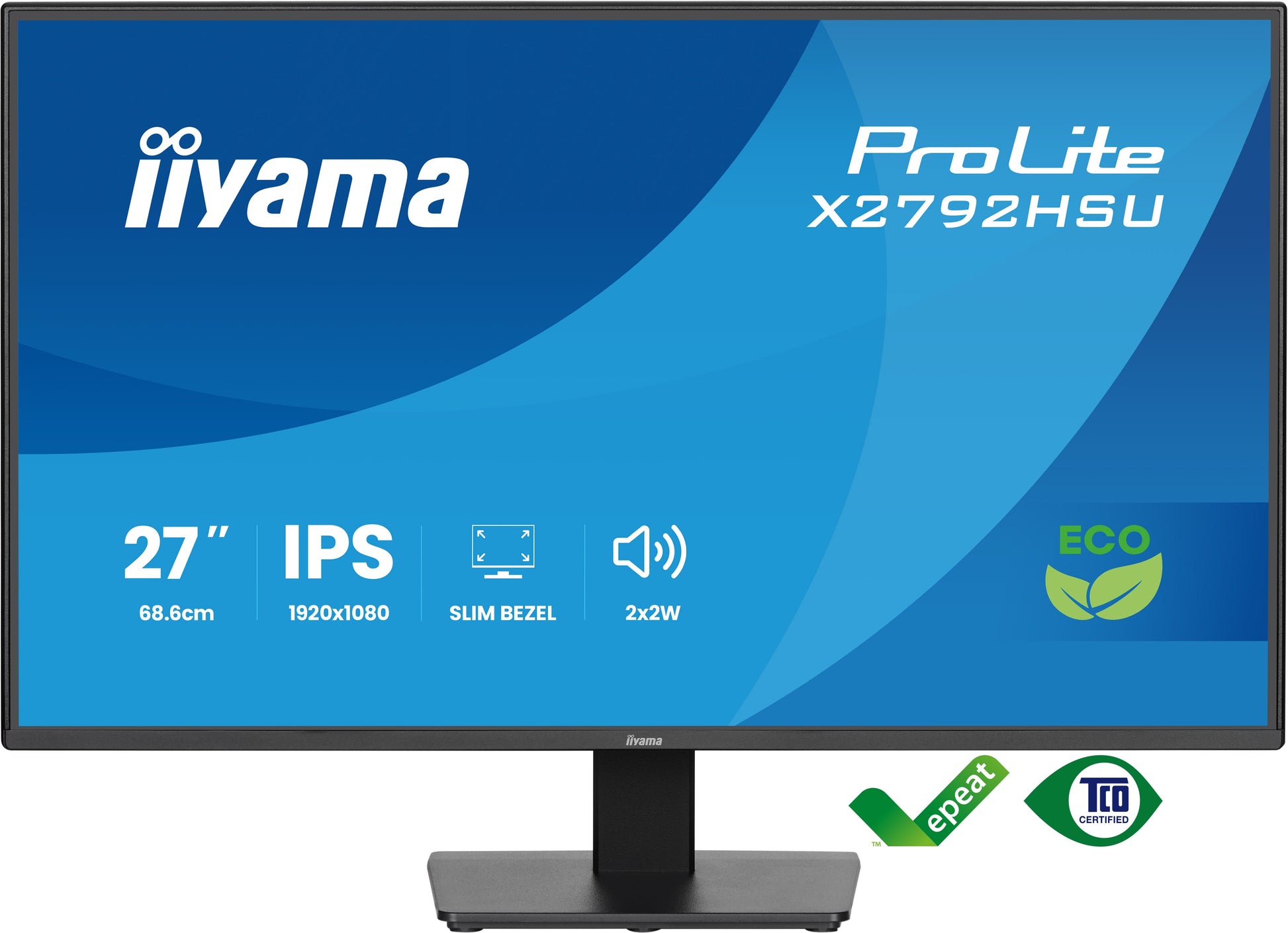 iiyama ProLite X2792HSU-B1 – Monitor, 27", 1920 × 1080 (Full HD), IPS, 120 Hz, 300 cd/m²