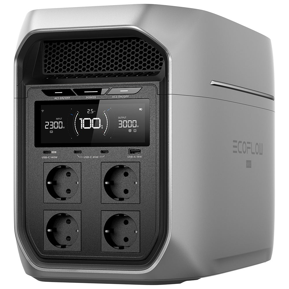 EcoFlow DELTA 3 Max Plus – Powerstation – 2'048 Wh, 300 W, LiFePO4