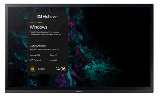 Sharp PN-LA862 – Interaktives Display 86,0" – 3840 × 2160 (4K UHD), IPS, InGlass 20-Punkt, 500 cd/m²