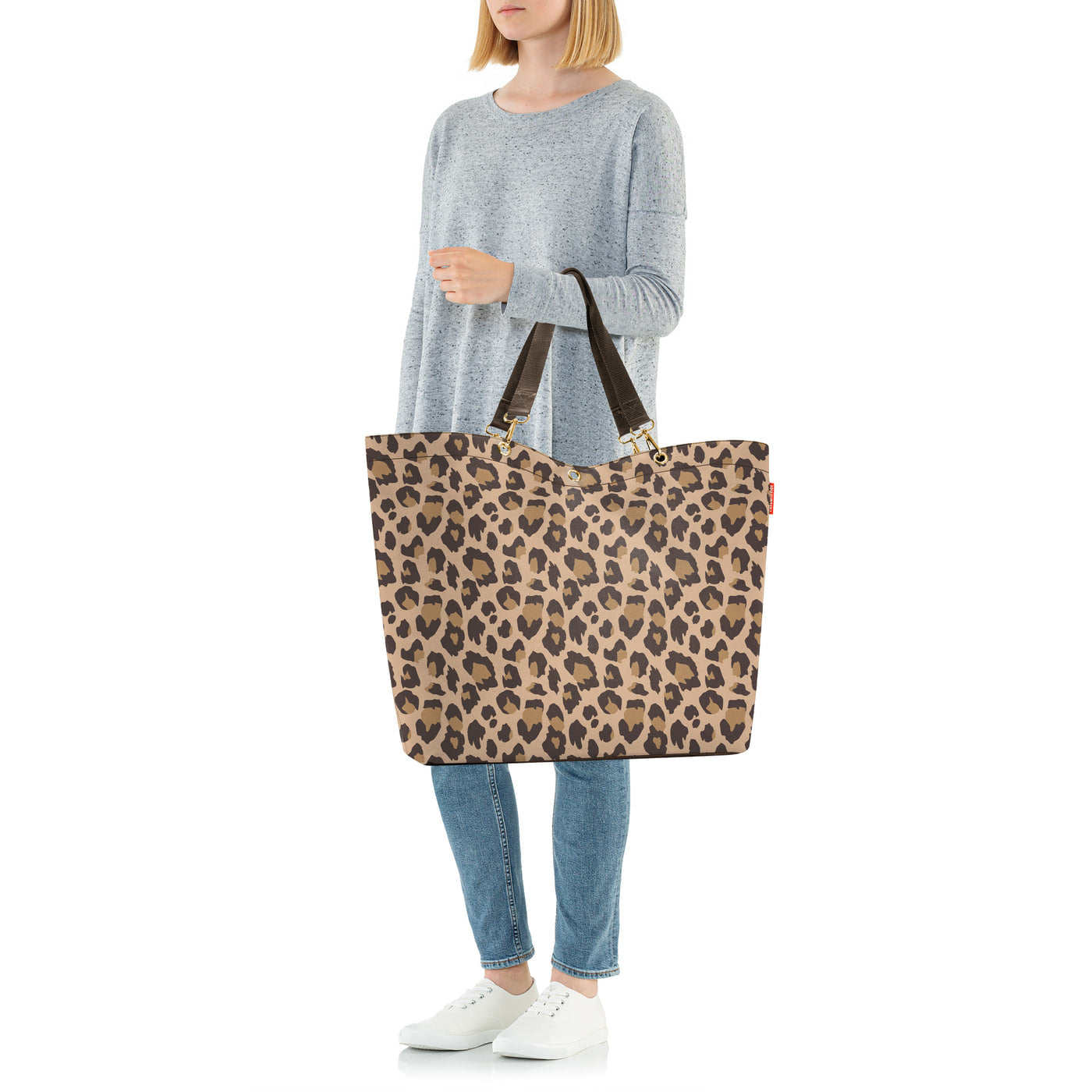 Reisenthel Stofftasche, Polyester, Motiv Leo Macchiato, 680×455×200 mm