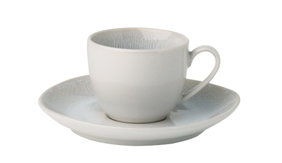 Sola Espressotasse Lunasol – 90 ml, Ø 12,5 cm, Steingut, Hellgrau, spülmaschinenfest, mikrowellengeeignet