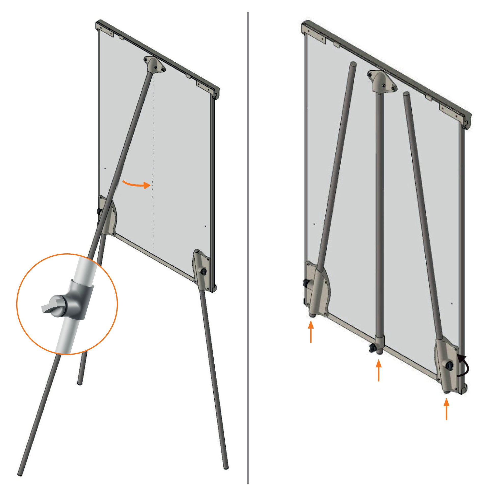 Nobo Premium Plus Flipchart Dreibein, magnetisch – 70 × 100 cm