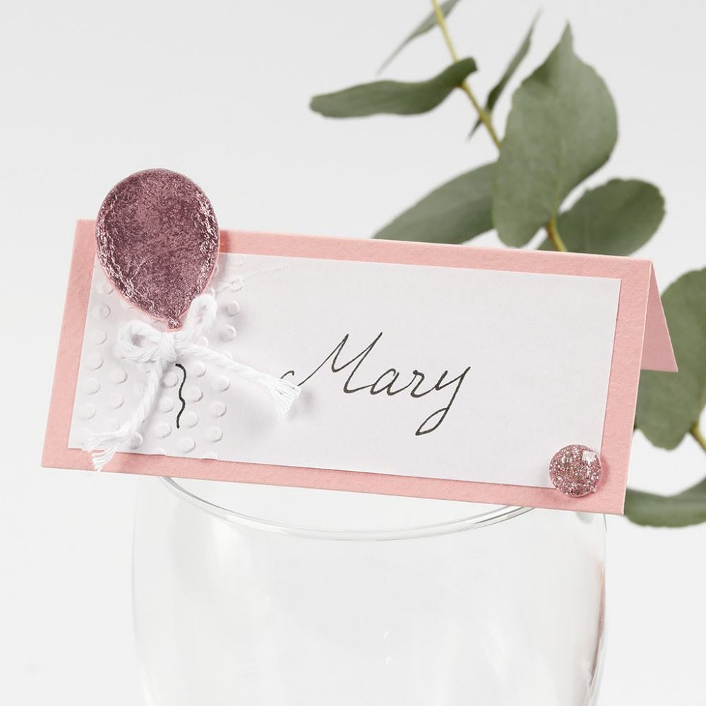 Creativ Company Tischkarten Hochzeit – Weiss – 9 × 4 cm – Papier – 20 Stk