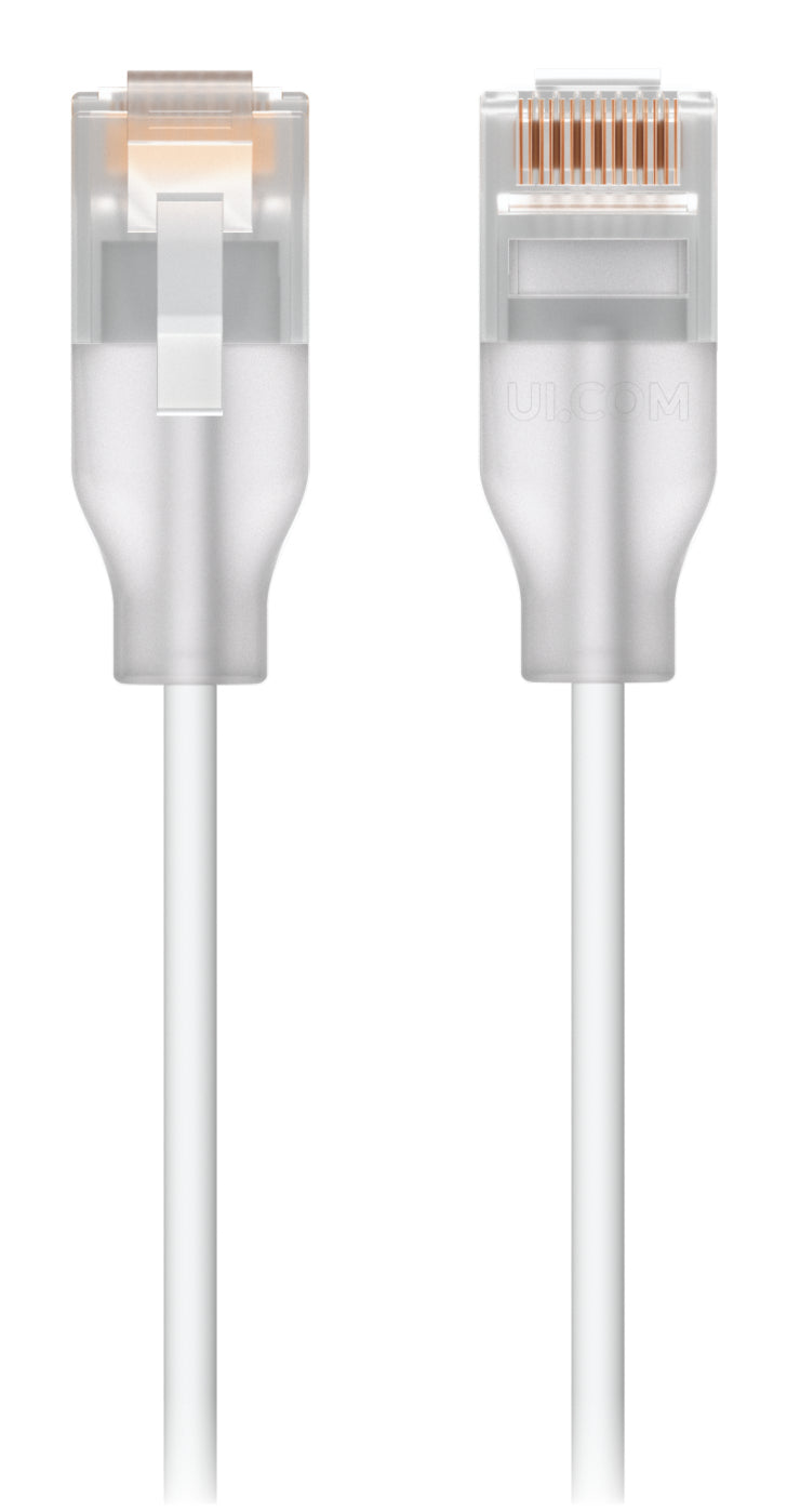 Ubiquiti UACC-CABLE-PATCH-EL-0.3M-W Patchkabel – Cat6, 2,5G, 0,3 m, Weiss, RJ-45