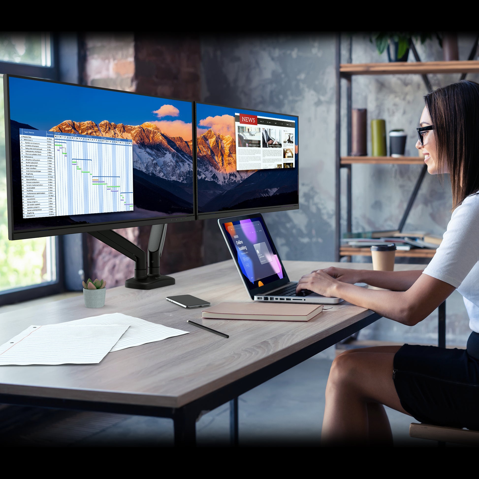 j5create Monitorhalterung, Dual