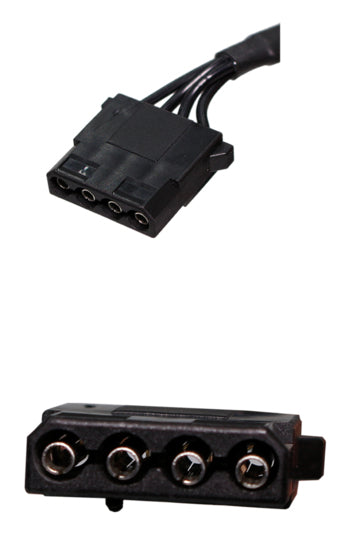 Xilence Molex 4-poliges Stromkabel – Molex 4-polige Buchse–Buchse, 0,74 m, Schwarz