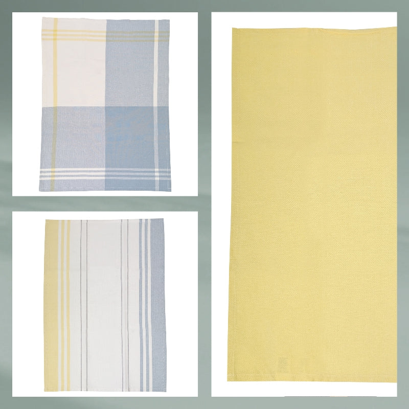 Kela Waschlappen Pasado – gelb – 45 × 65 cm – Baumwolle – 3er-Set