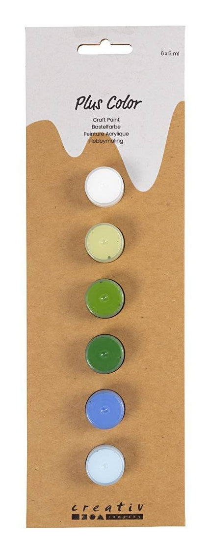 Creativ Company Acrylfarbe – Mehrfarbig, seidenmatt – 6 Farben – 6×5 ml (30 ml)