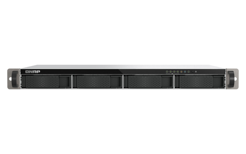 QNAP Speichergerät – SATA 6 Gb/s; 2 × 2,5 GbE LAN, 4-Bay 1U Rackmount