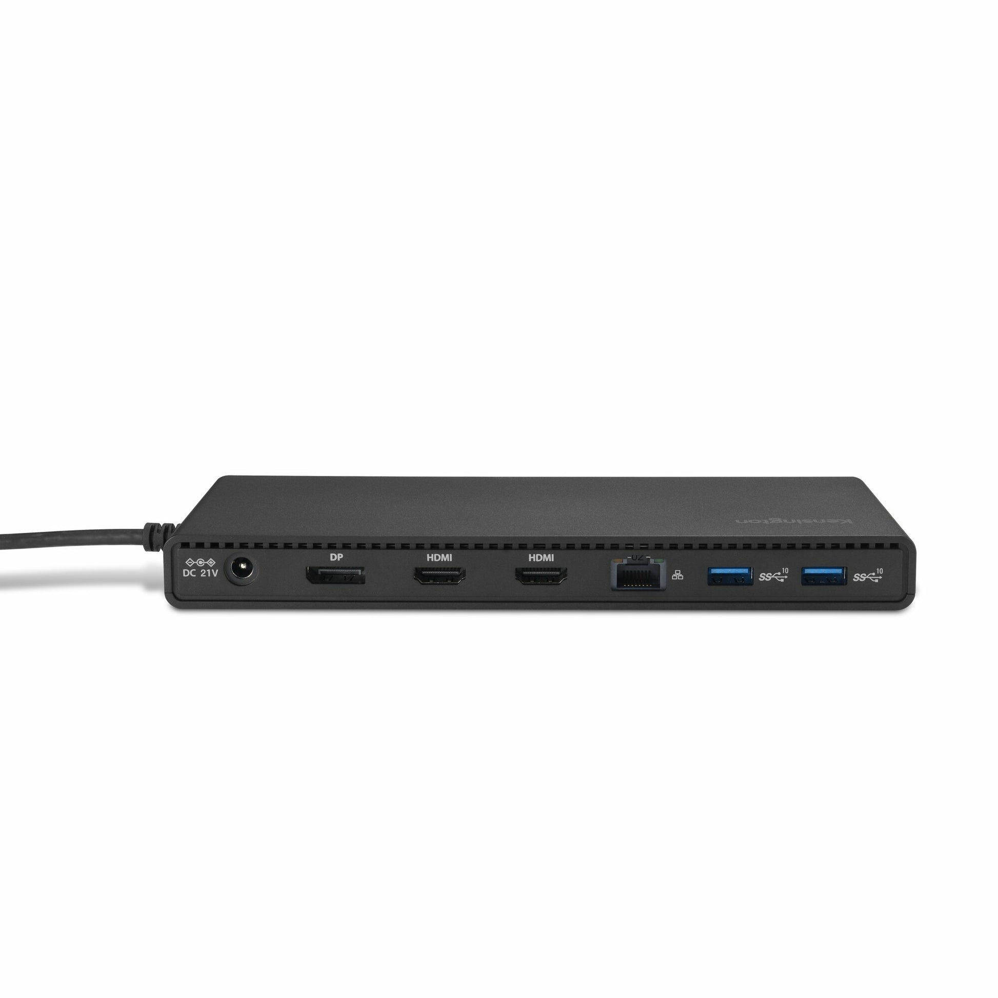 Kensington SD4842P Dockingstation – USB-C, 1× DP, 2× HDMI, 3× USB-A, 2× USB-C, 100 W PD, GbE, für Windows