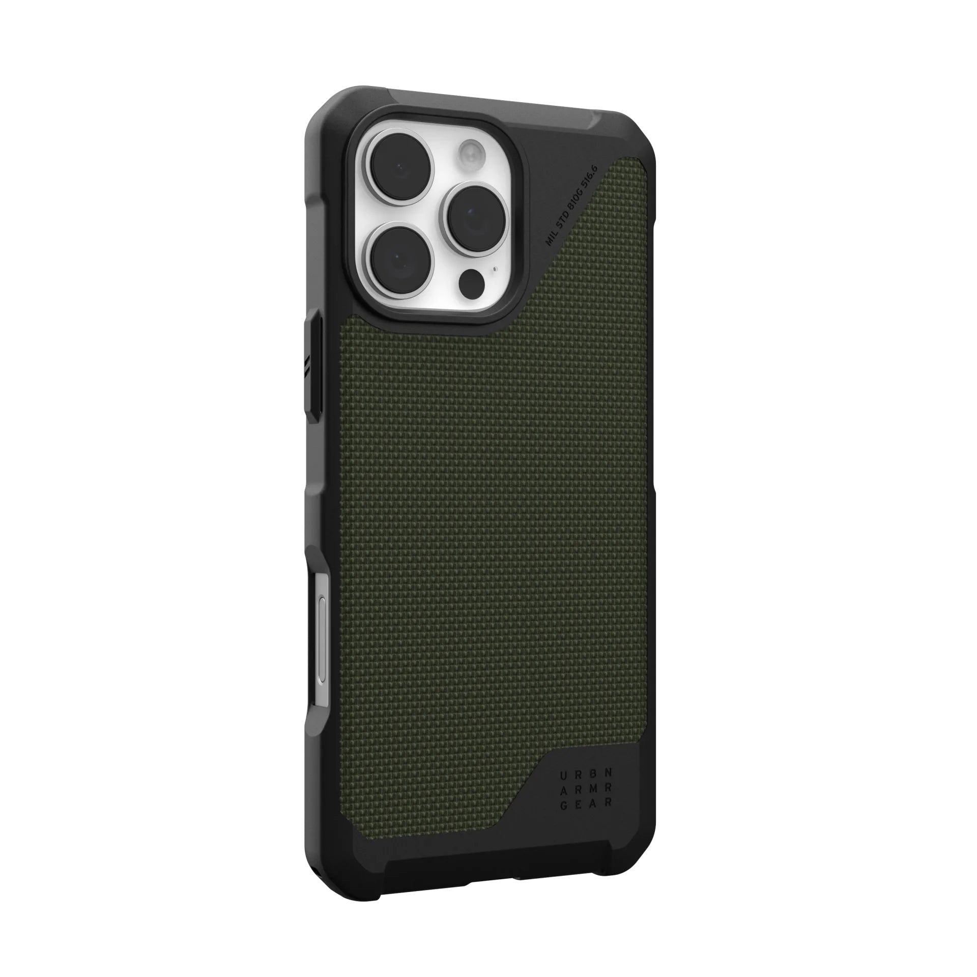 Urban Armor Gear UAG Metropolis LT – Rückcover – für Apple iPhone 16 Pro Max, MagSafe, TPU, Olivgrün, bis 5,4 m Sturzsicher