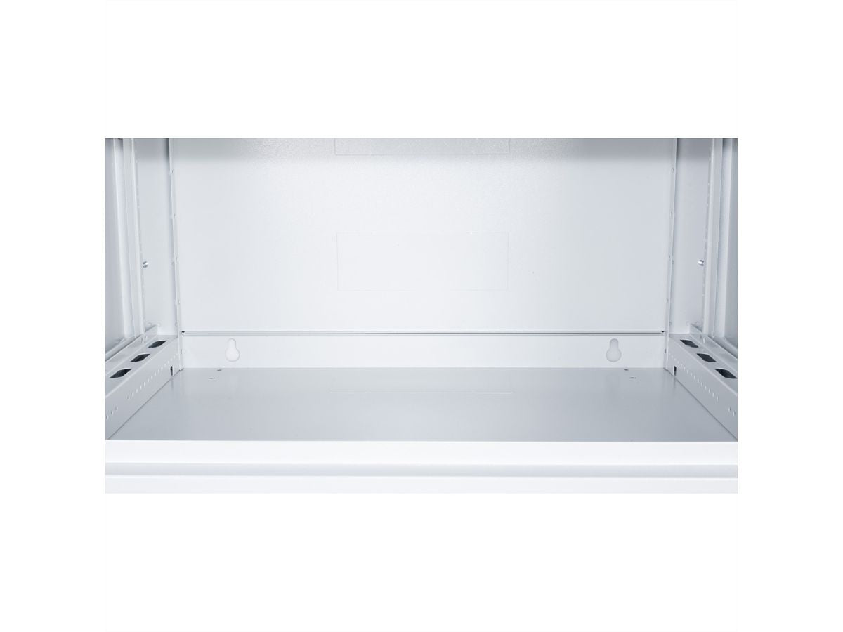 ROLINE Basic Plus – 19" Wandverteiler 6U, IP20, abschliessbar, 600 × 450 × 379 mm, lichtgrau, Stahl