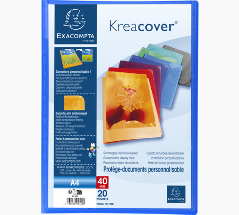 Exacompta Sichtbuch Kreacover, für A4, 20 Hüllen – Polypropylen (PP) – mehrfarbig