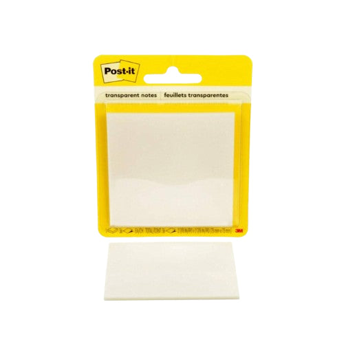 Post-it Haftnotizen – 73 × 73 mm – transparent, 36 Blatt/Block