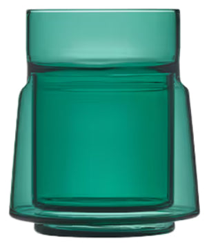 JACOB JENSEN Doppelwandglas – 210 ml, Ø 8,4 cm, H 9,5 cm, Borosilikatglas, Grün, doppelwandig