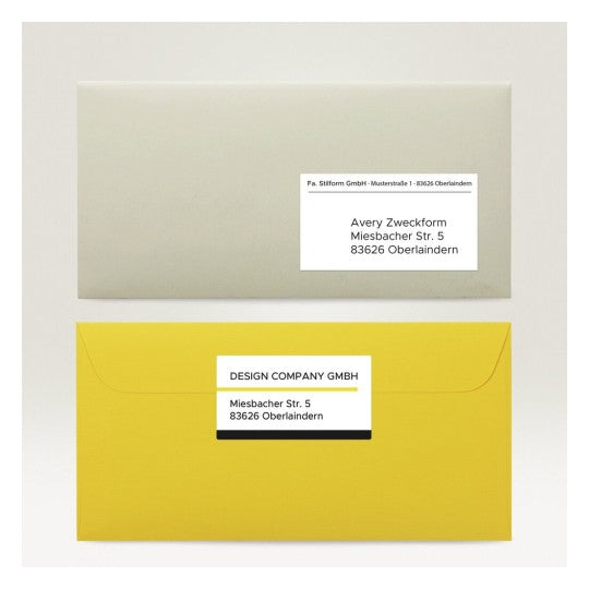 AVERY Zweckform – Etiketten A4 97 × 42 mm – weiss – permanent haftend – Laser/Inkjet – 65 Blätter (780 Stk.)