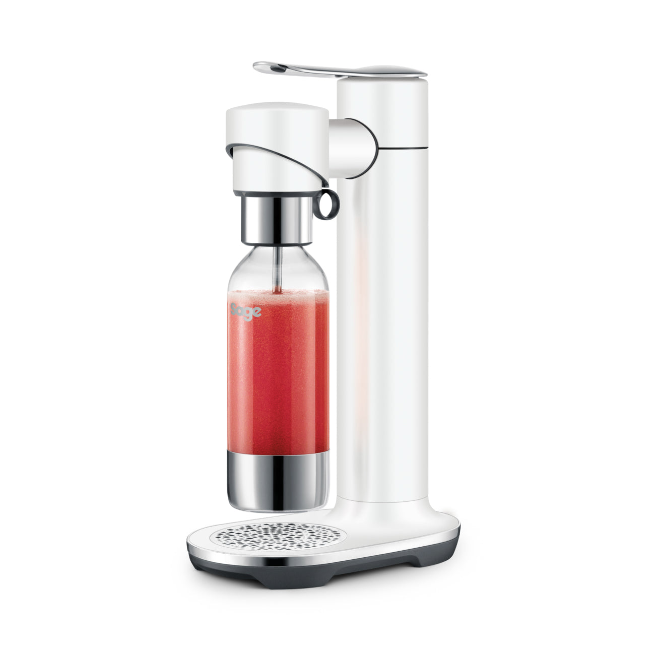 Sage Wassersprudler – inkl. 1 Flasche (Kunststoff), für 0,6 l CO₂-Zylinder, weiss