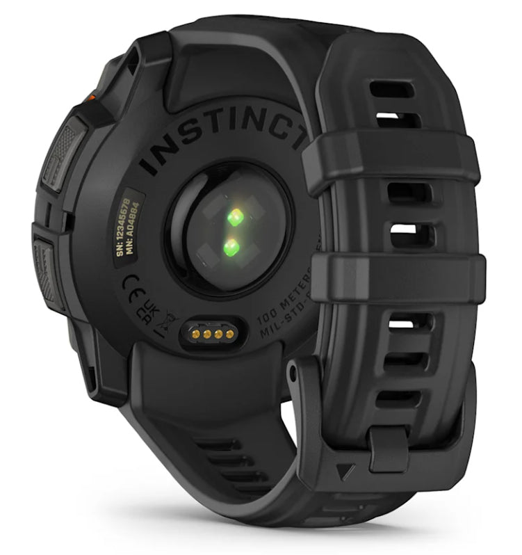 Garmin Instinct 3 Solar – GPS-Smartwatch – 45 mm, NFC, Schwarz/Anthrazit, 22 mm Sportarmband