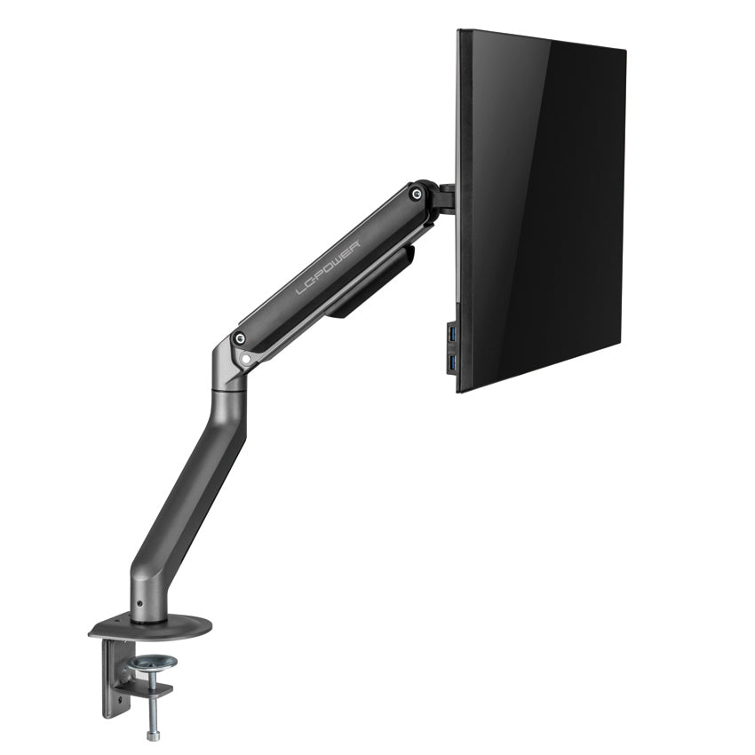 LC-Power LC-EQ-A32B – Monitorarm Tischhalterung – Klemme/Durchführung – 1 Monitor – 17–32" – VESA 75×75/100×100