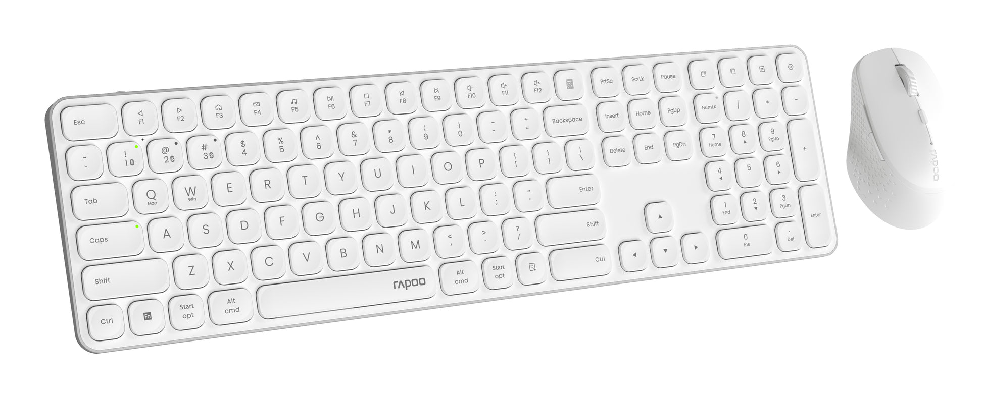Rapoo 9810M – Kabellose Tastatur (Bluetooth/2,4 GHz), CH-Layout (DE-CH), Schwarz – für Windows, macOS