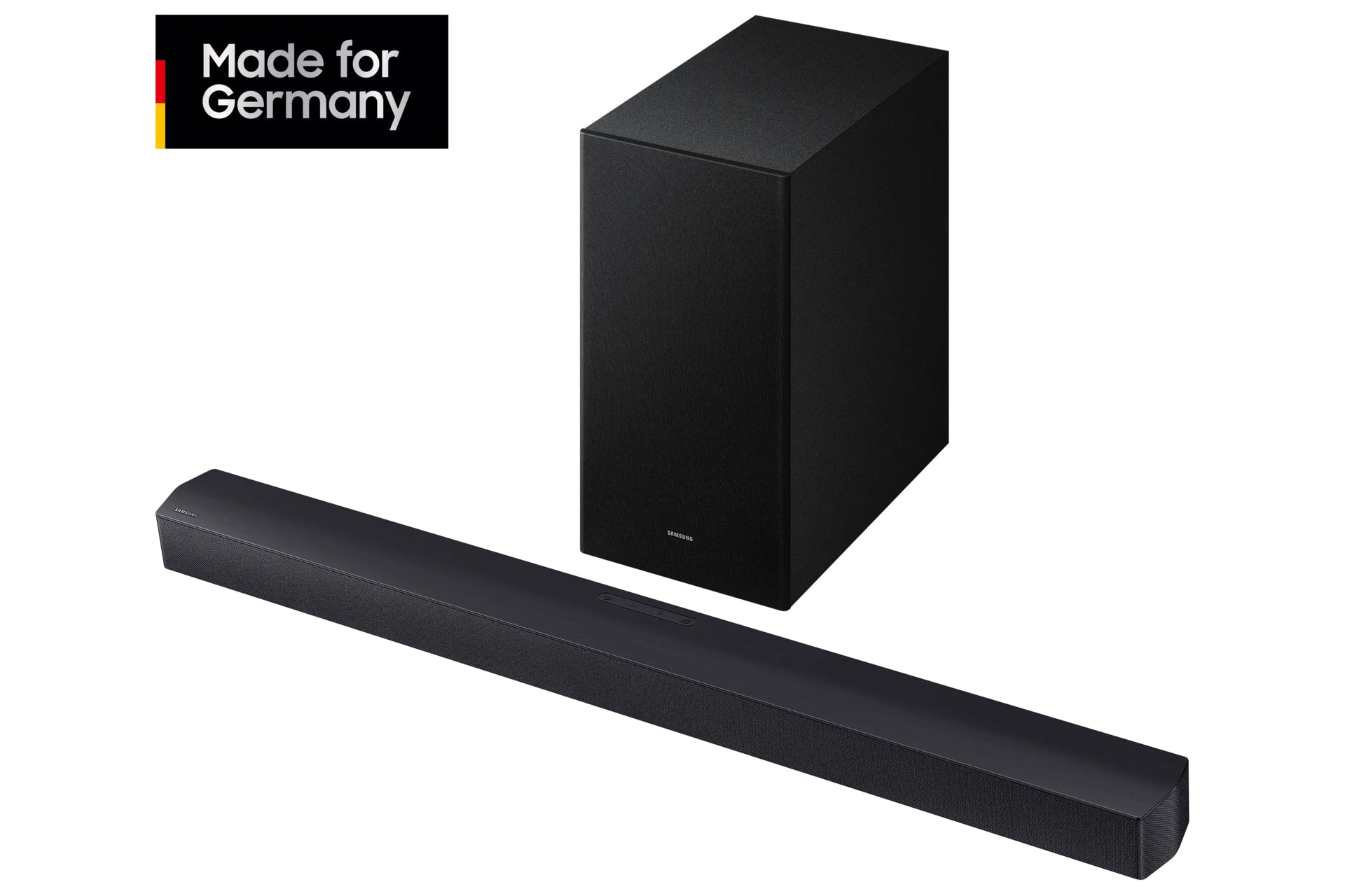 Samsung HW-B460GF – Soundbar – 2.1, DTS Virtual:X, mit kabellosem Subwoofer – Schwarz