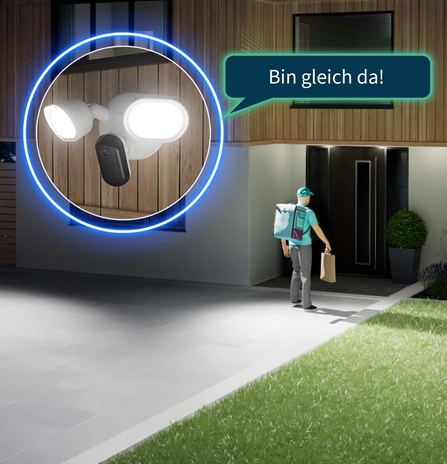 Arlo Kabelgebundene Flutlichtkamera – Flutlichtkamera, Netz, 2er-Set